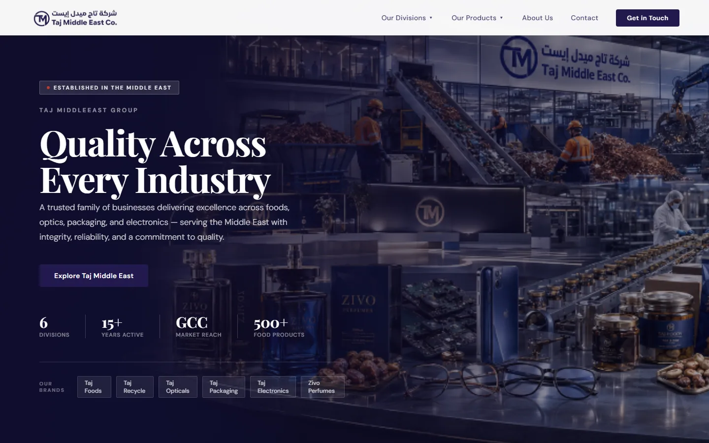 TAJ website preview