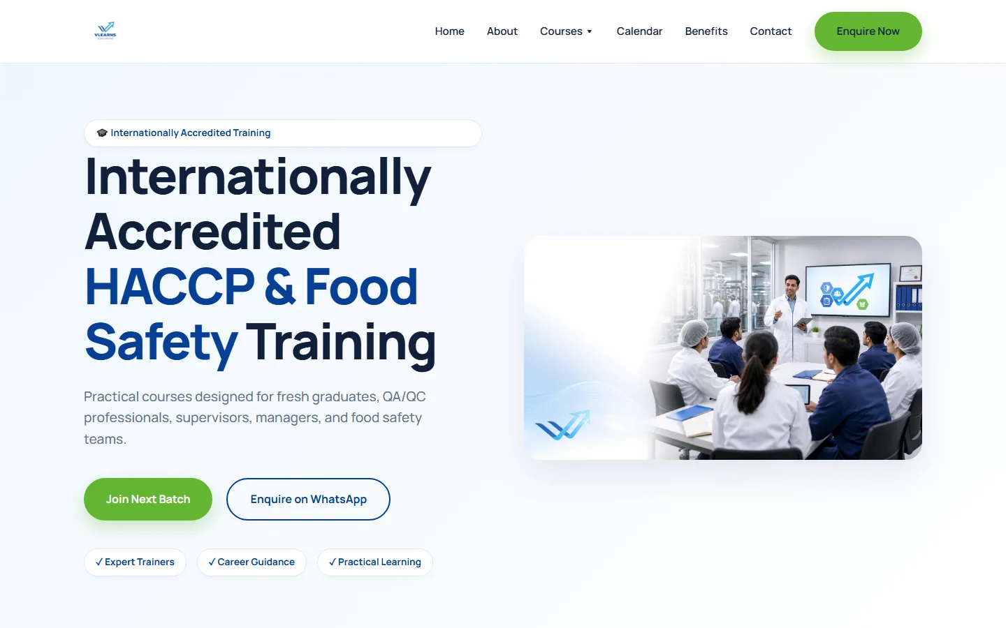 Vlearns Educations website preview